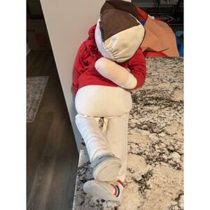 Vintage Cloth Homemade Stuffed Boy Doll. Rare & One Of A Kind 20+ Inches